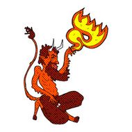 comic cartoon traditional devil N2
