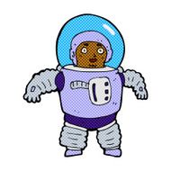 comic cartoon space man N3