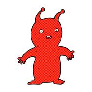 comic cartoon happy little alien N2