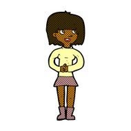 comic cartoon friendly woman N12
