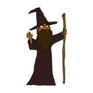 comic cartoon spooky wizard