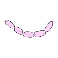 comic cartoon string of sausages