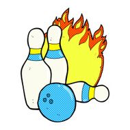 ten pin bowling comic cartoon N3