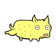 comic cartoon little dog cocking leg N2