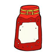 comic cartoon jar of jam