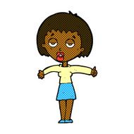 comic cartoon bored woman N5