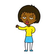 comic cartoon bored woman N6