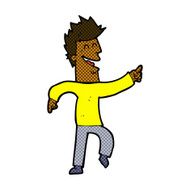 comic cartoon man pointing and laughing N4