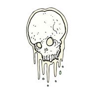 comic cartoon scary skull N3