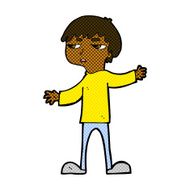 comic cartoon annoyed boy N4