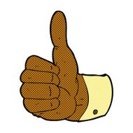 comic cartoon thumbs up symbol