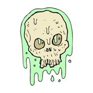 comic cartoon slimy skull N3