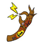 comic cartoon tattoo arm symbol