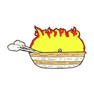 comic cartoon burning boat