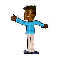 comic cartoon worried man reaching N3