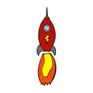 comic cartoon rocket N2
