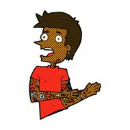 comic cartoon man with tattoos N2