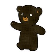 comic cartoon black bear cub N8