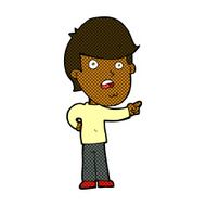 comic cartoon shocked man pointing N2