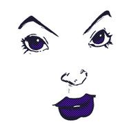 comic cartoon book face N2