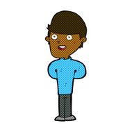 comic cartoon happy man N49