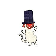 comic cartoon monkey in top hat N2