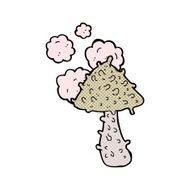 comic cartoon weird mushroom N3