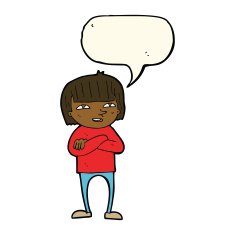cartoon happy person with speech bubble N20