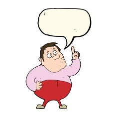 cartoon man asking question with speech bubble N36