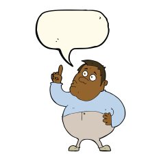 cartoon man asking question with speech bubble N37