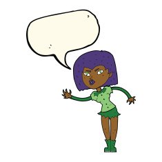 cartoon vampire girl with speech bubble N165