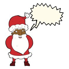cartoon santa claus with speech bubble N138