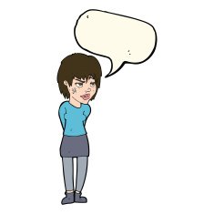 cartoon woman with plaster on face speech bubble N15