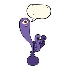 cartoon halloween ghost in bottle with speech bubble N12