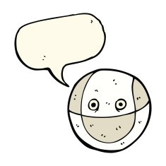 cartoon ball with speech bubble N4