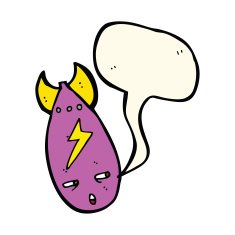 cartoon bomb with speech bubble N11