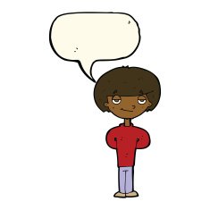 cartoon happy man with speech bubble N342