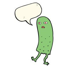 cartoon funny ghost with speech bubble N12