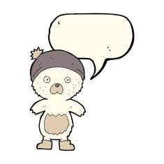 cartoon cute teddy bear with speech bubble N14