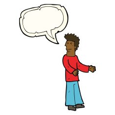 cartoon disgusted man with speech bubble N8