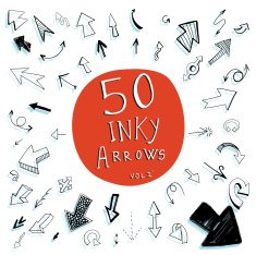 Fifty inky doodle arrows