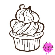 Hand Drawn Cupcake