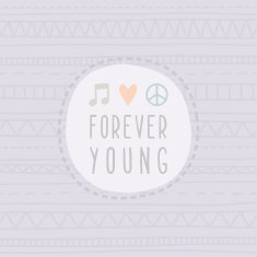 Forever young cute card