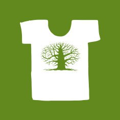 Big tree green on white t-shirt for your design