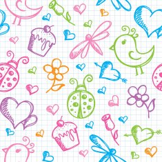Romantic seamless pattern N10