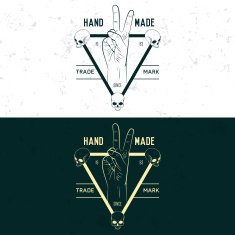 Badge symbol or logotype with hand N20