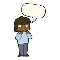 cartoon excited person with speech bubble N6