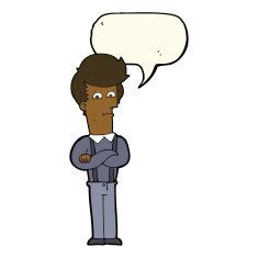 cartoon annoyed man with speech bubble N62