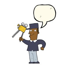 cartoon film maker with speech bubble N7