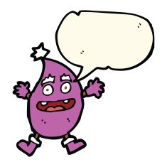 cartoon funny creature with speech bubble N22
